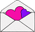 envelope with hearts